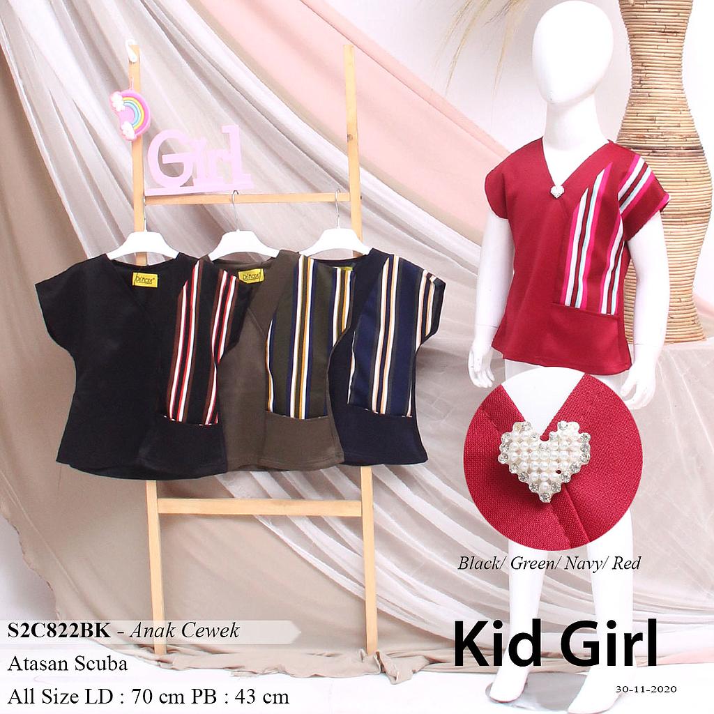 ANNISA V NECK SCUBA KOMBINASI POCKET