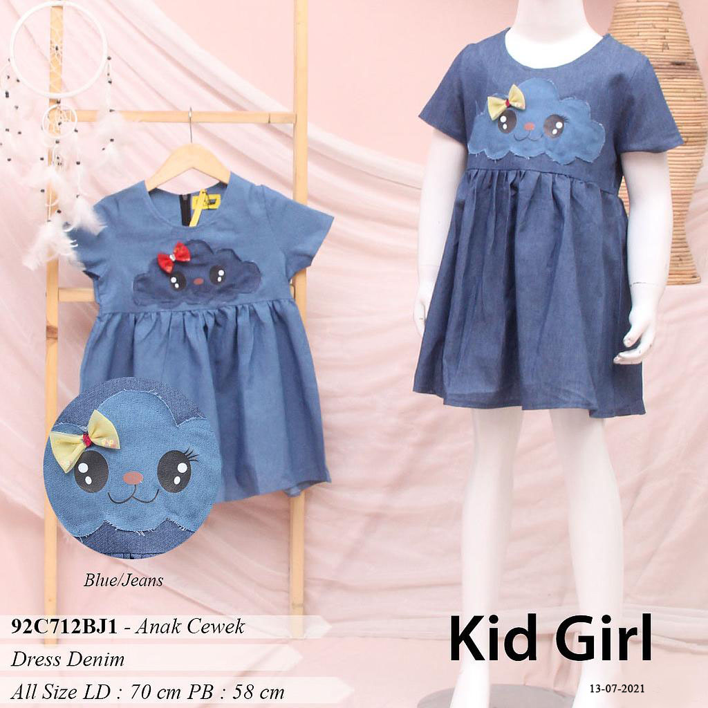 NAOMI DRESS DENIM SKIN APLIKASI AWAN