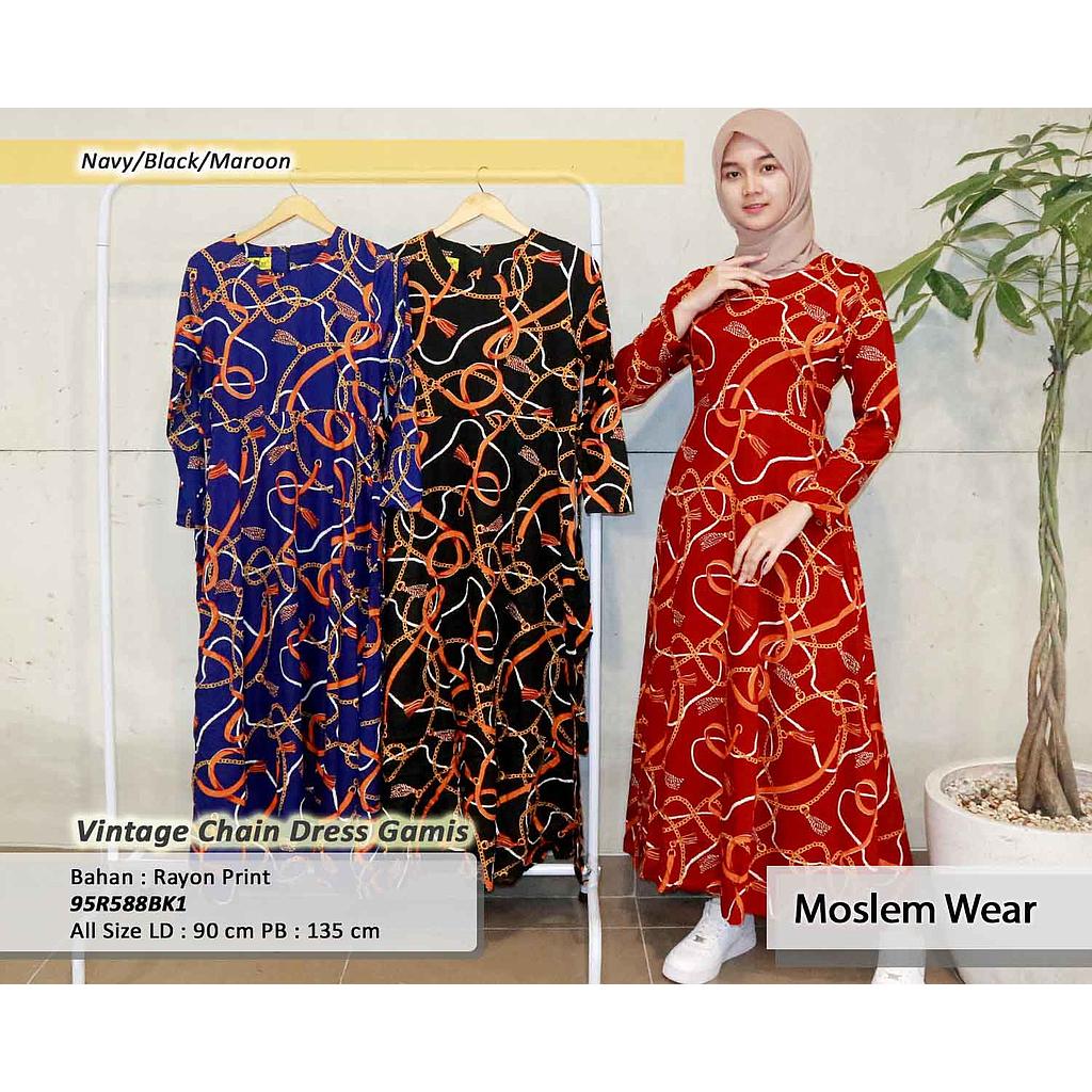 Vintage chain dress gamis