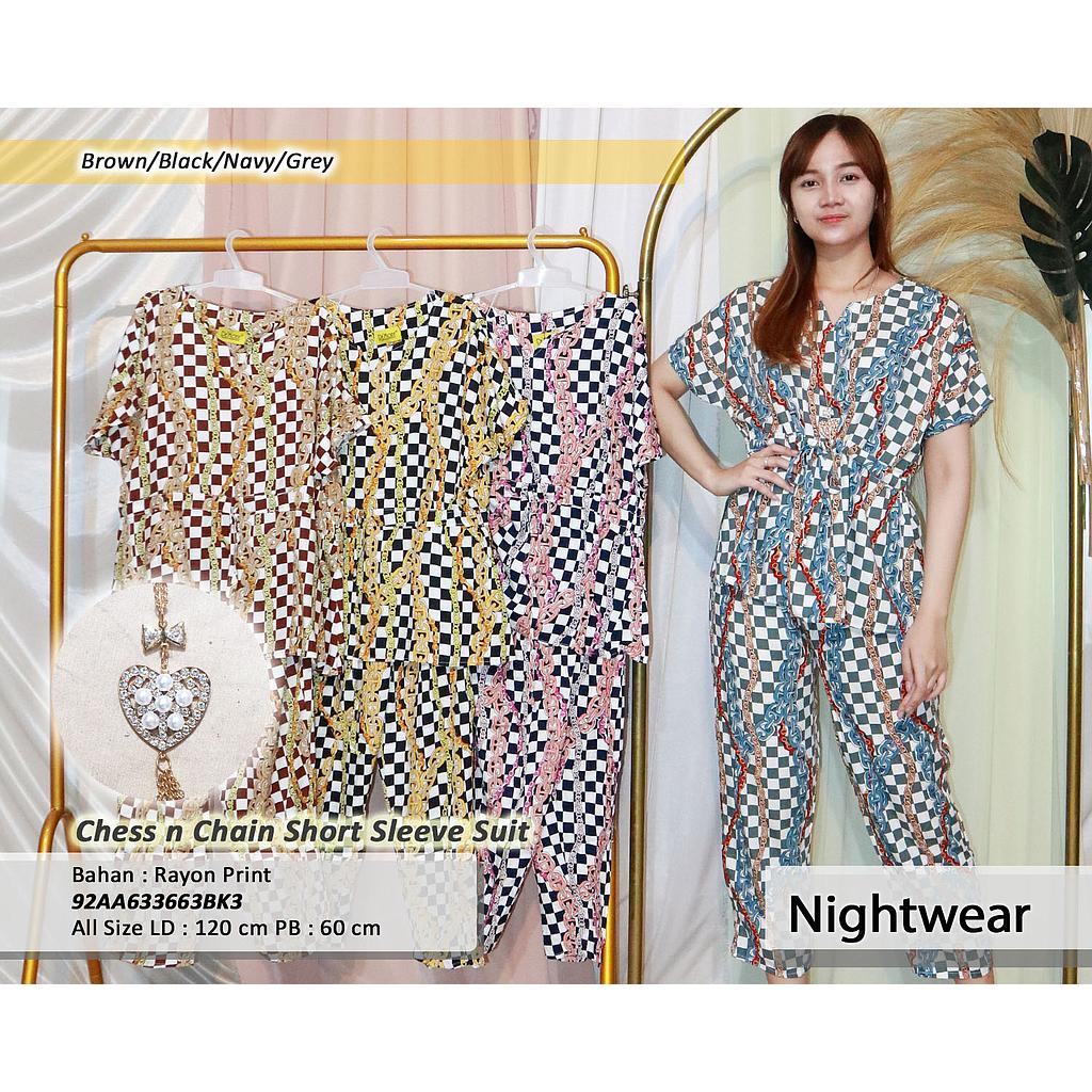 Chess n chain short sleeve suit