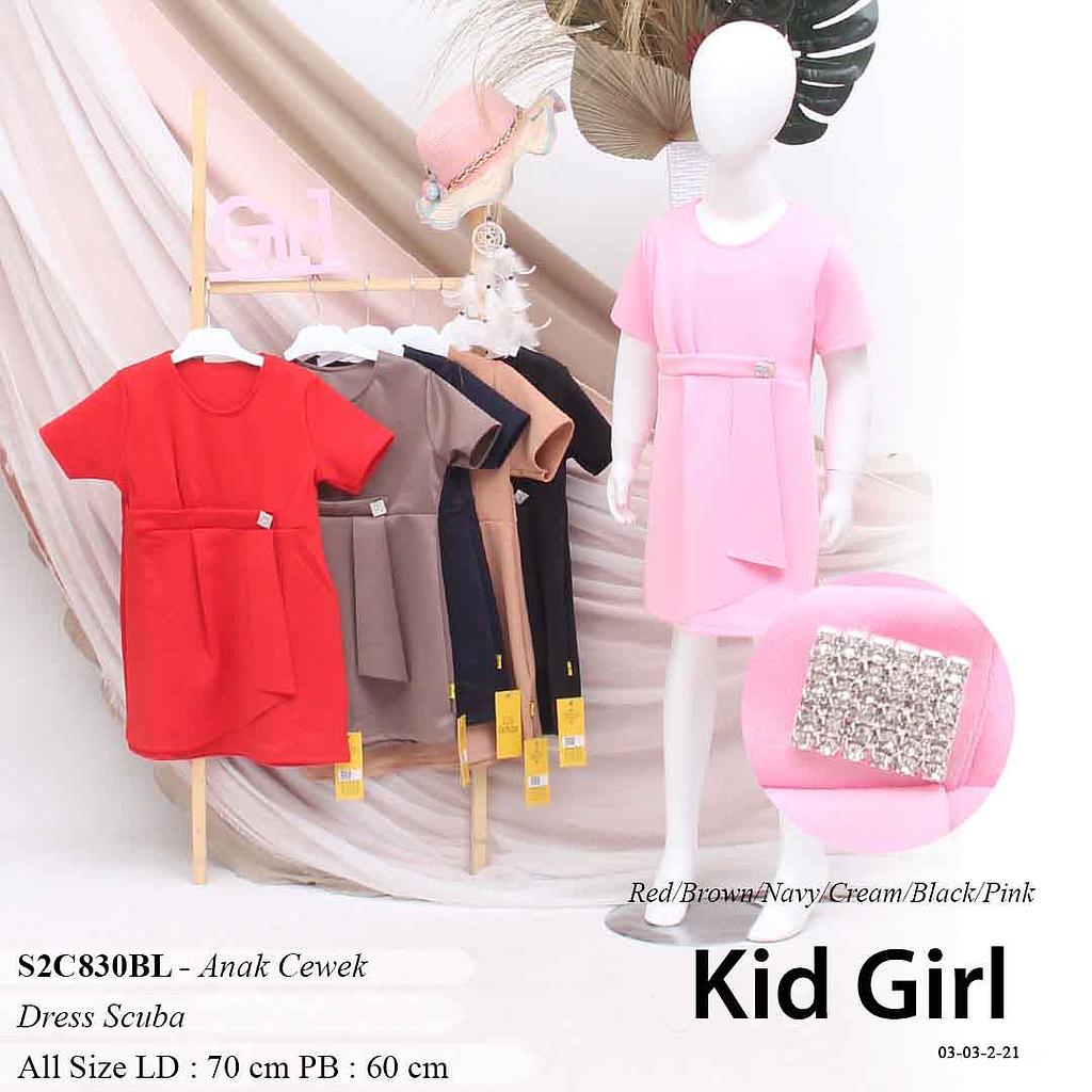 MIA DRESS SCUBA KID VARIASI KANCING WAJIK 