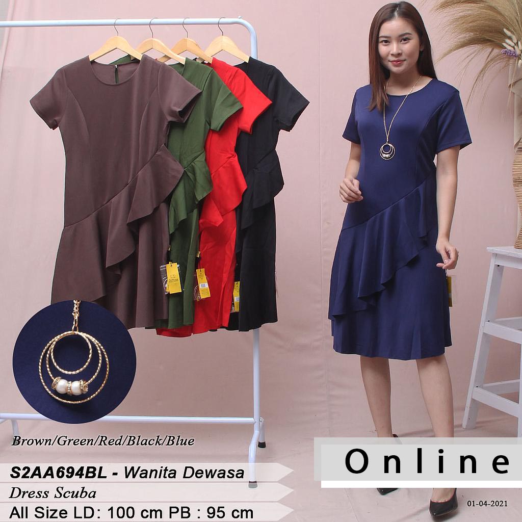 TIA DRESS SCUBA RUMBAI REMPEL + KALUNG