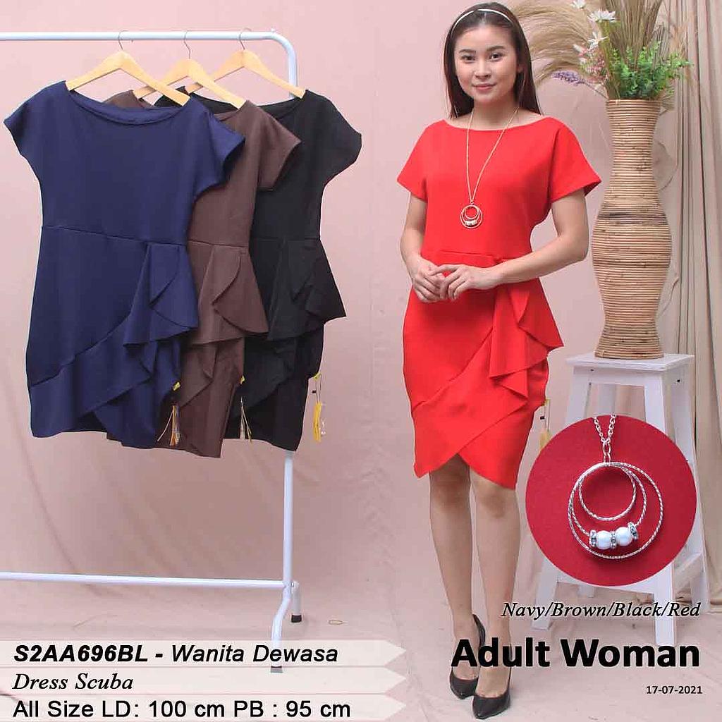 RENY DRESS SCUBA RUMBAI REMPEL + KALUNG