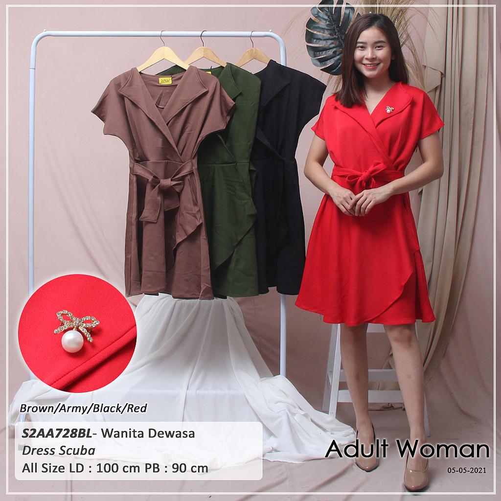 HANNY DRESS SCUBA KRAH LIPAT VARIASI REMPEL + BROS