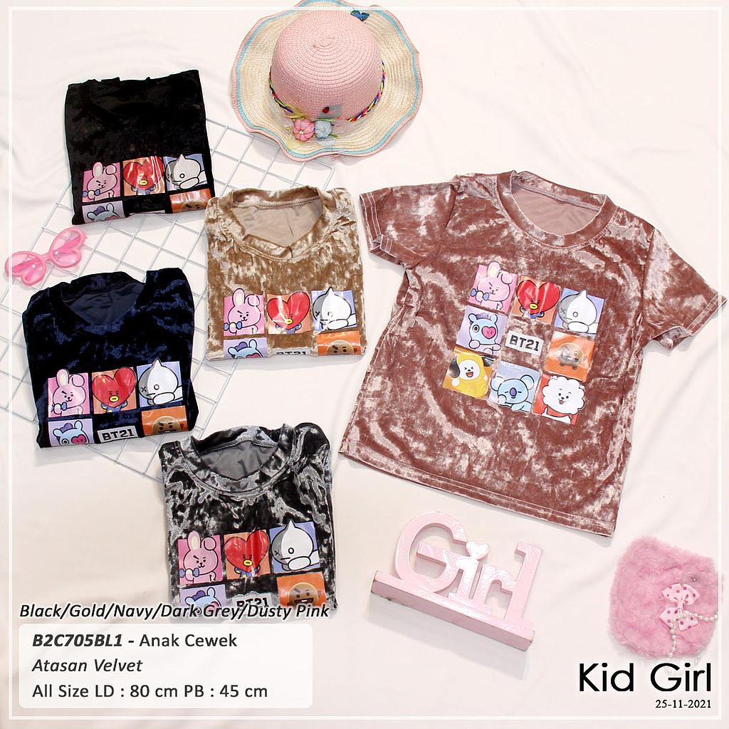 T-shirt Velvet O Neck