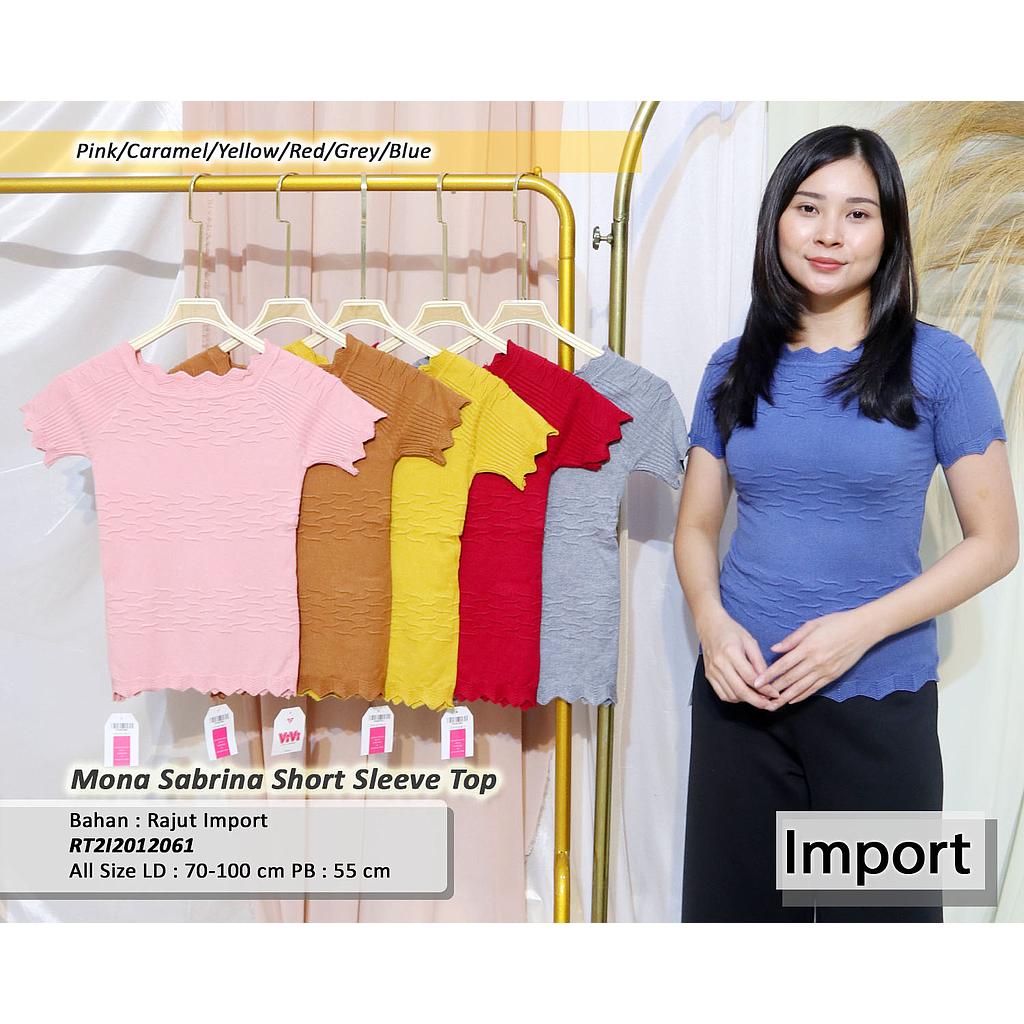 Mona sabrina short sleeve Top