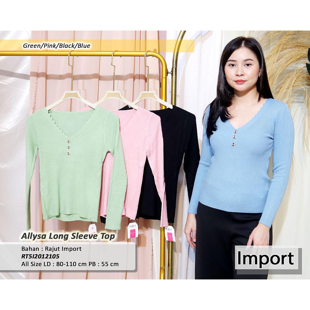 Della Long sleeve V Neck top