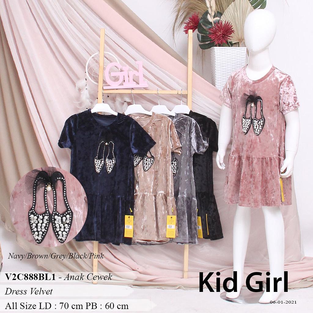 GISSELE DRESS BWH KERUT + APLIKASI