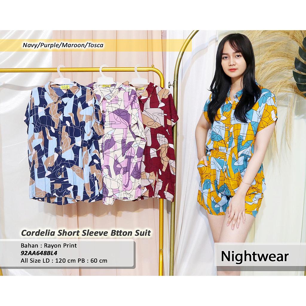 Cordelia Short Sleeve Btton Suit