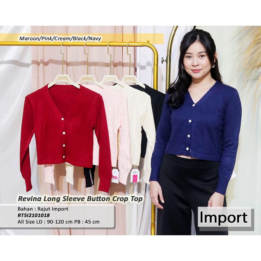 Revina Long sleeve Button cropTp