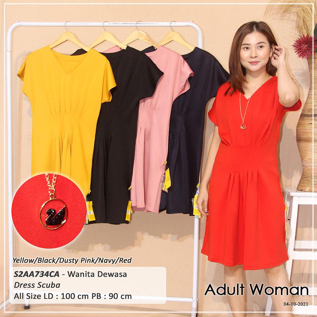 MIKA DRESS SCUBA VARIASI NAT + KALUNG
