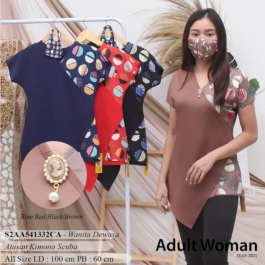 LINDY KIMONO SCUBA PRINT KOMBINASI + MASKER