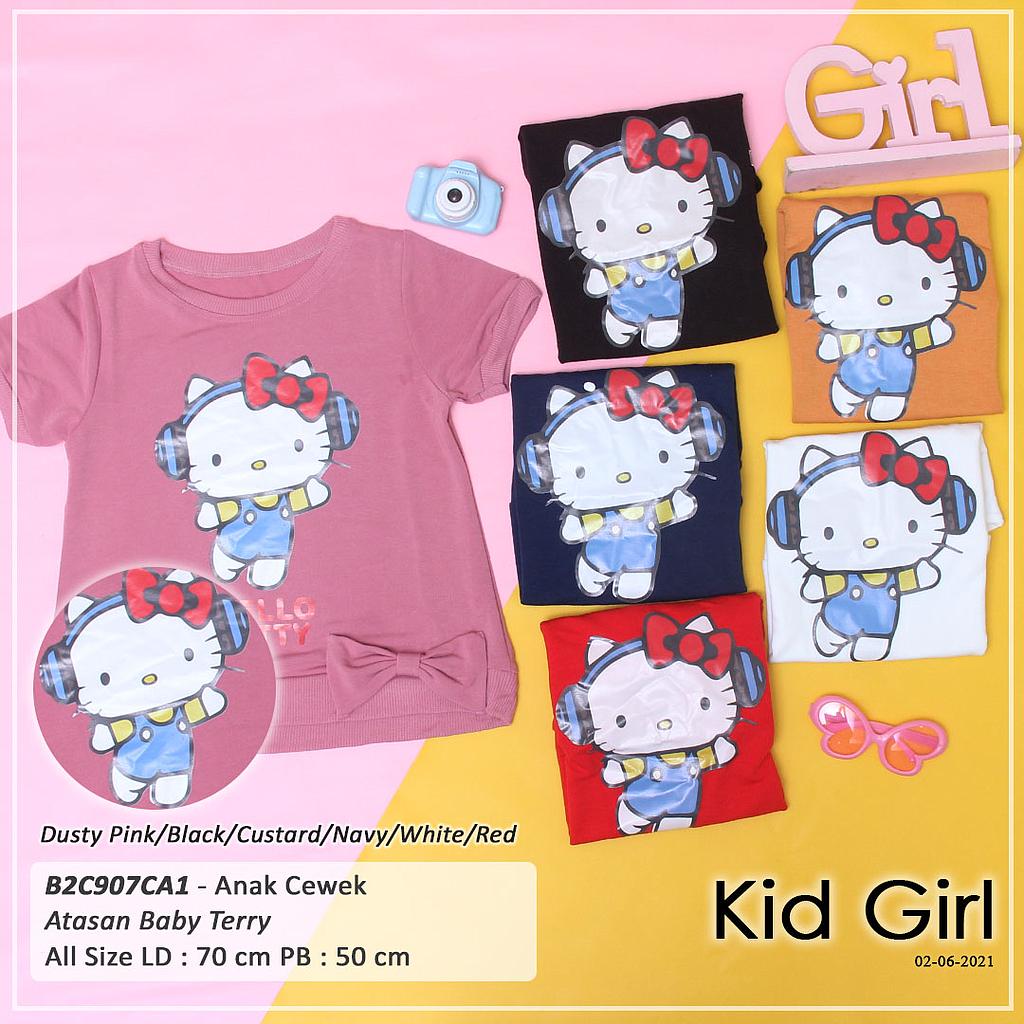 T-shirt O Neck hello kitty Music