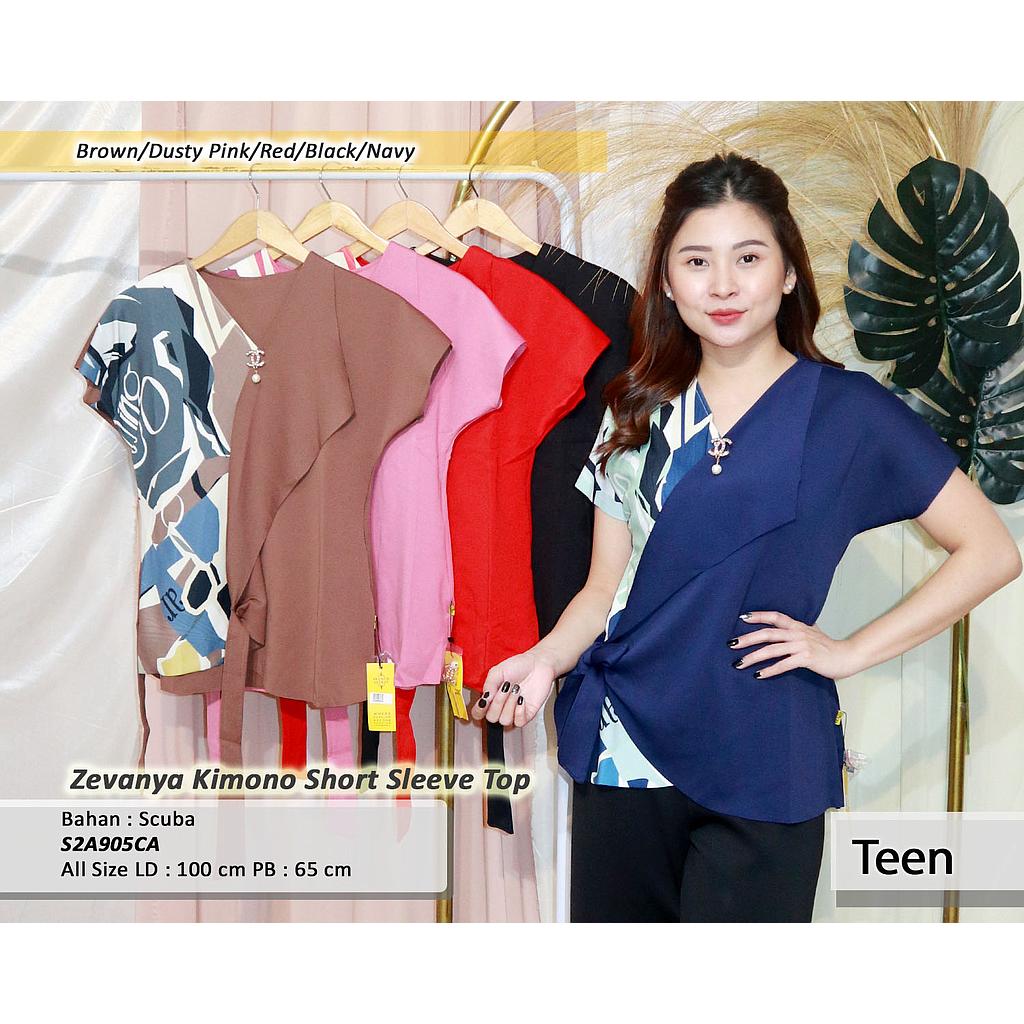 Zevanya kimono short sleeve top