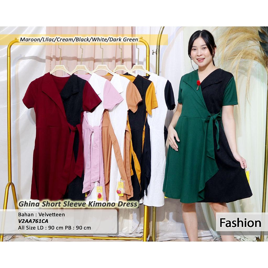 ghina short sleeve kimono dres