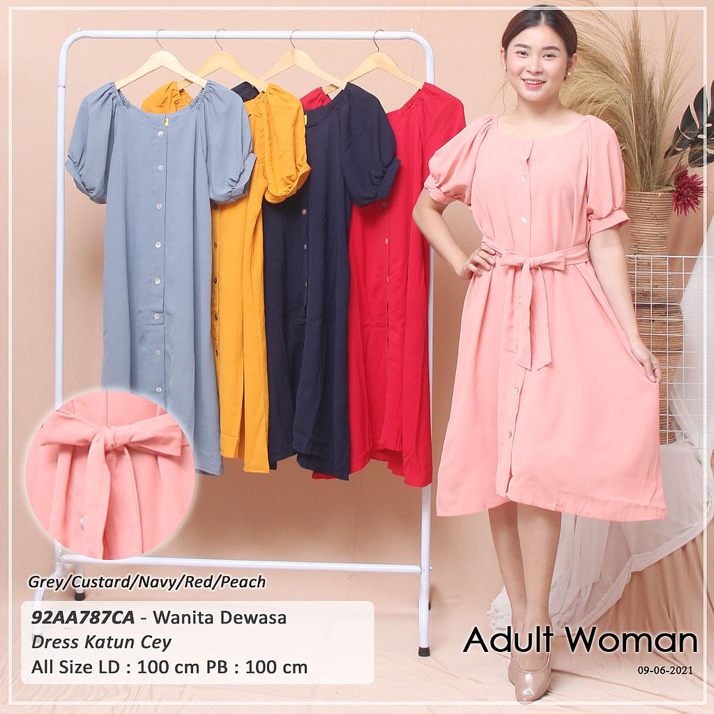 GINA DRESS TGN PUFF VARIASI KANCING 