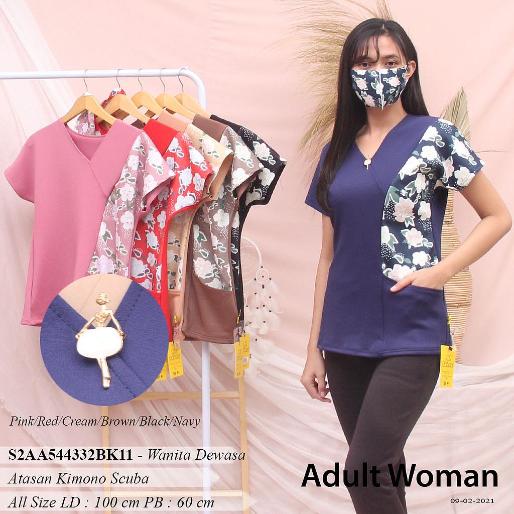 LINDY KIMONO SCUBA PRINT KOMBINASI