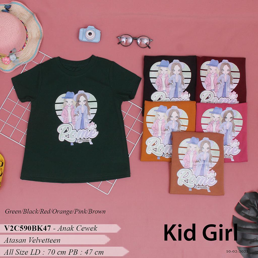 ANITA ATASAN OBLONG LEHER RIB + APLIKASI GAMBAR