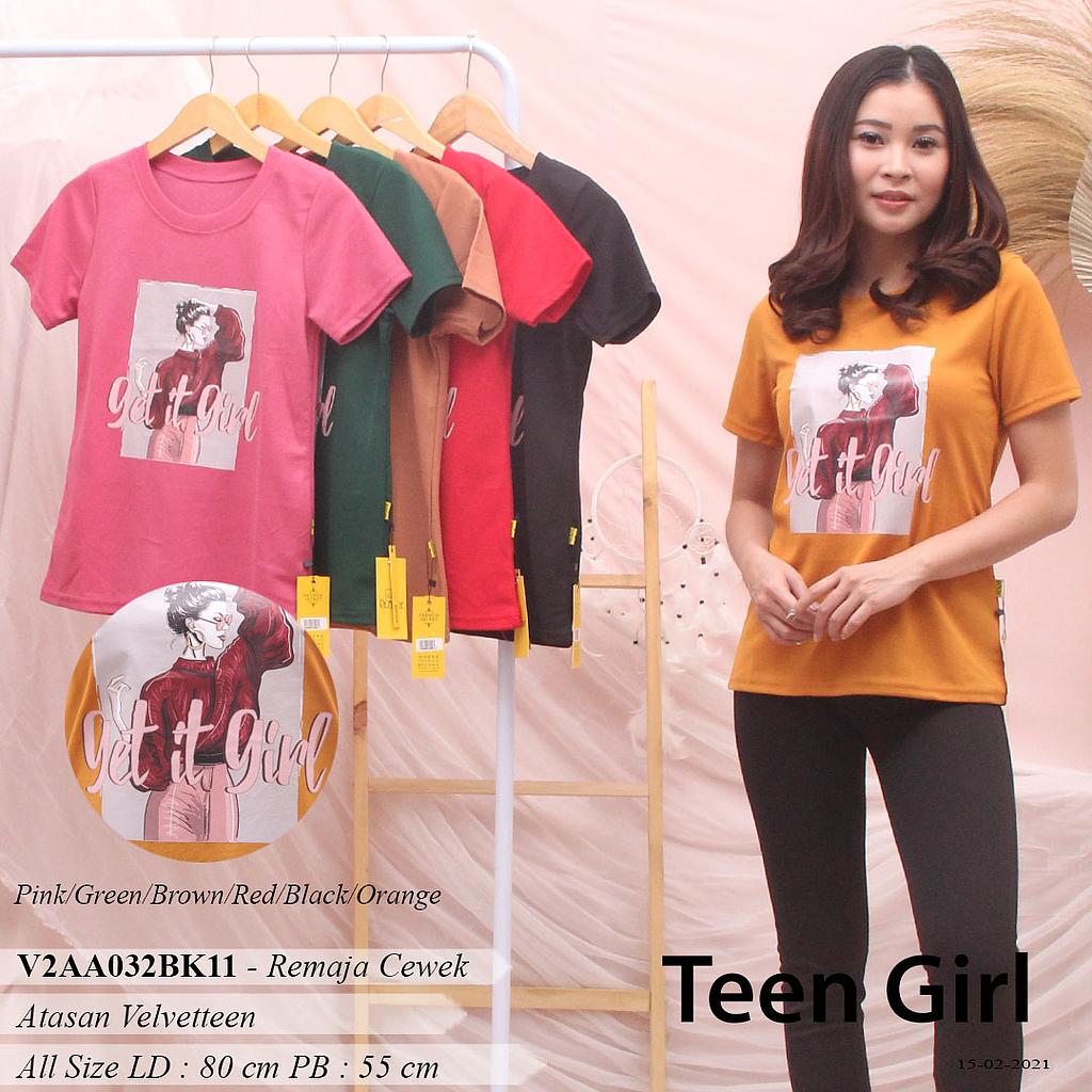 KAYLA BLOUSE BASIC + APLIKASI GAMBAR GET IT GIRL