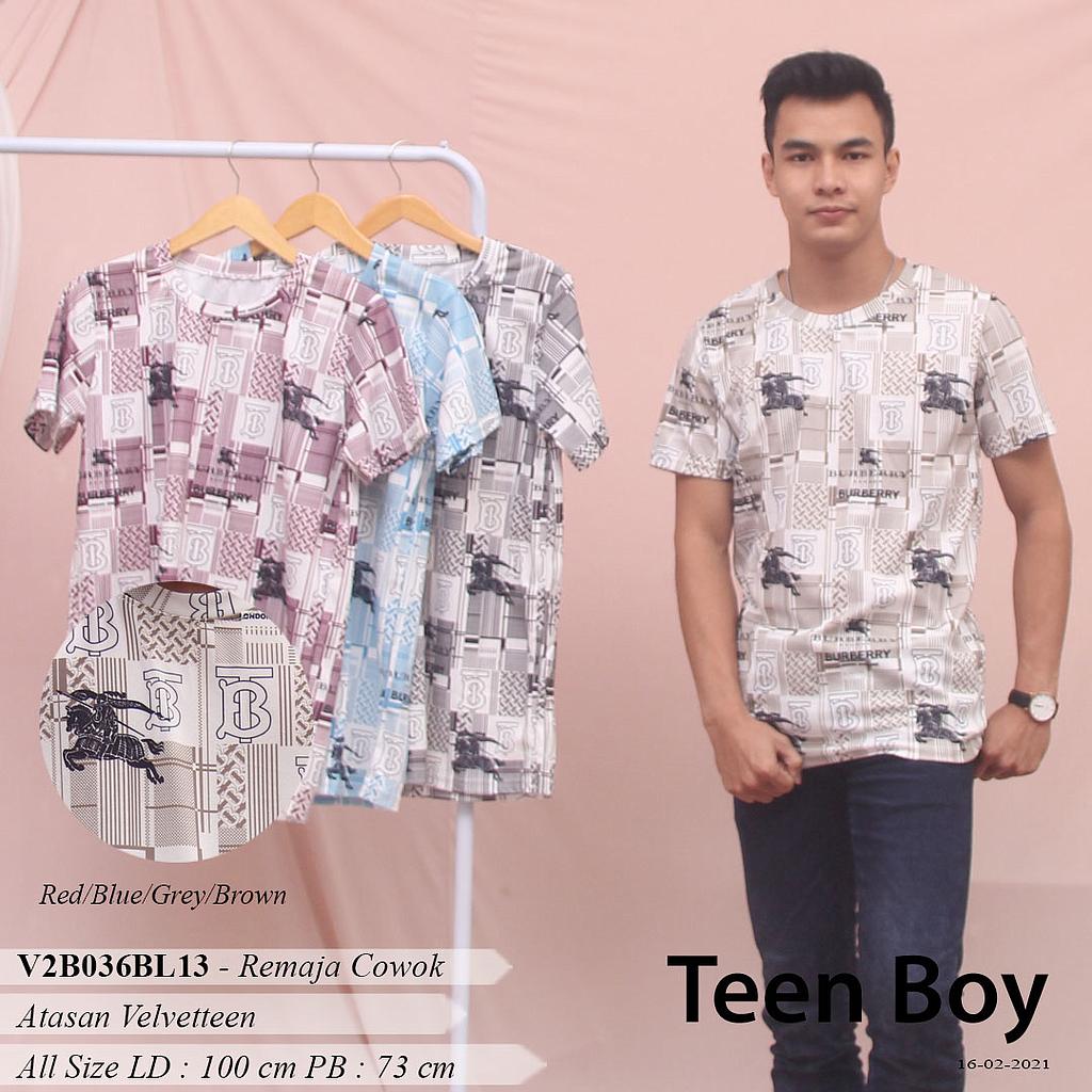 JOVIN T-SHIRT O NECK FULLPRINT DENIM 