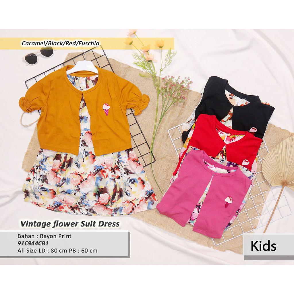 Vintage Flower Suit dress