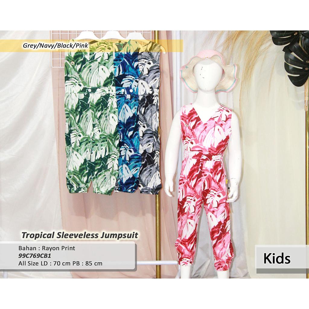 Tropical sleeveless jumpsuit (C769)