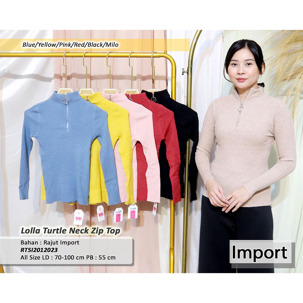 Lolla Turtle Neck Zip Top