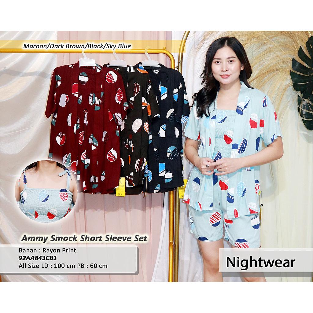 Ammy smock short sleeve set