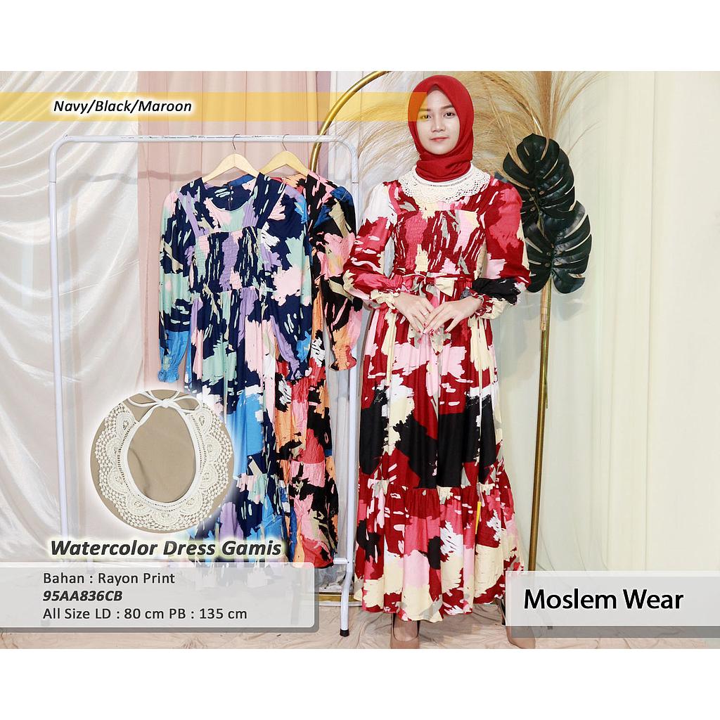 Watercolor Dress Gamis