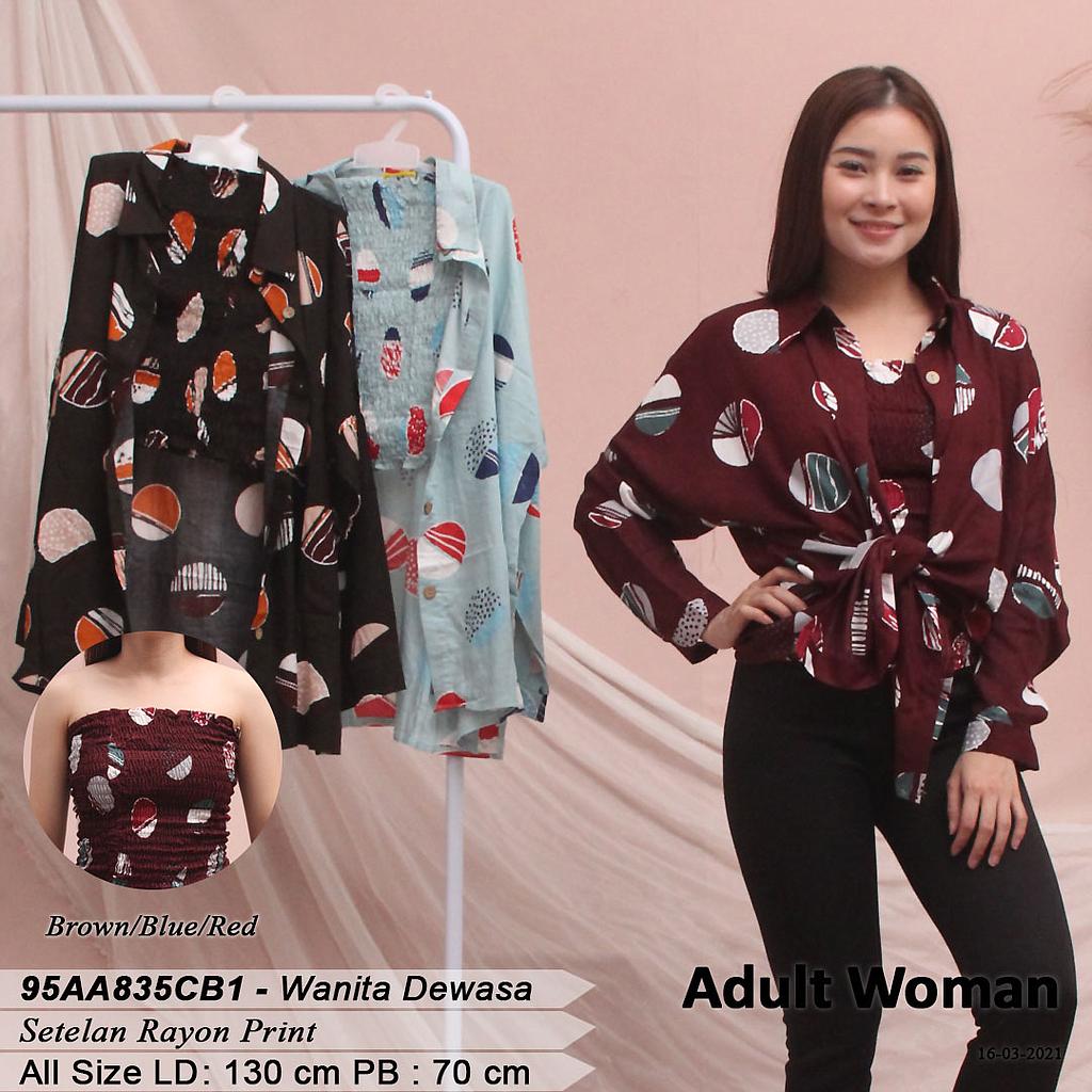 CELINE ATASAN KEMEJA VARIASI DALAMAN SMOCK KARET