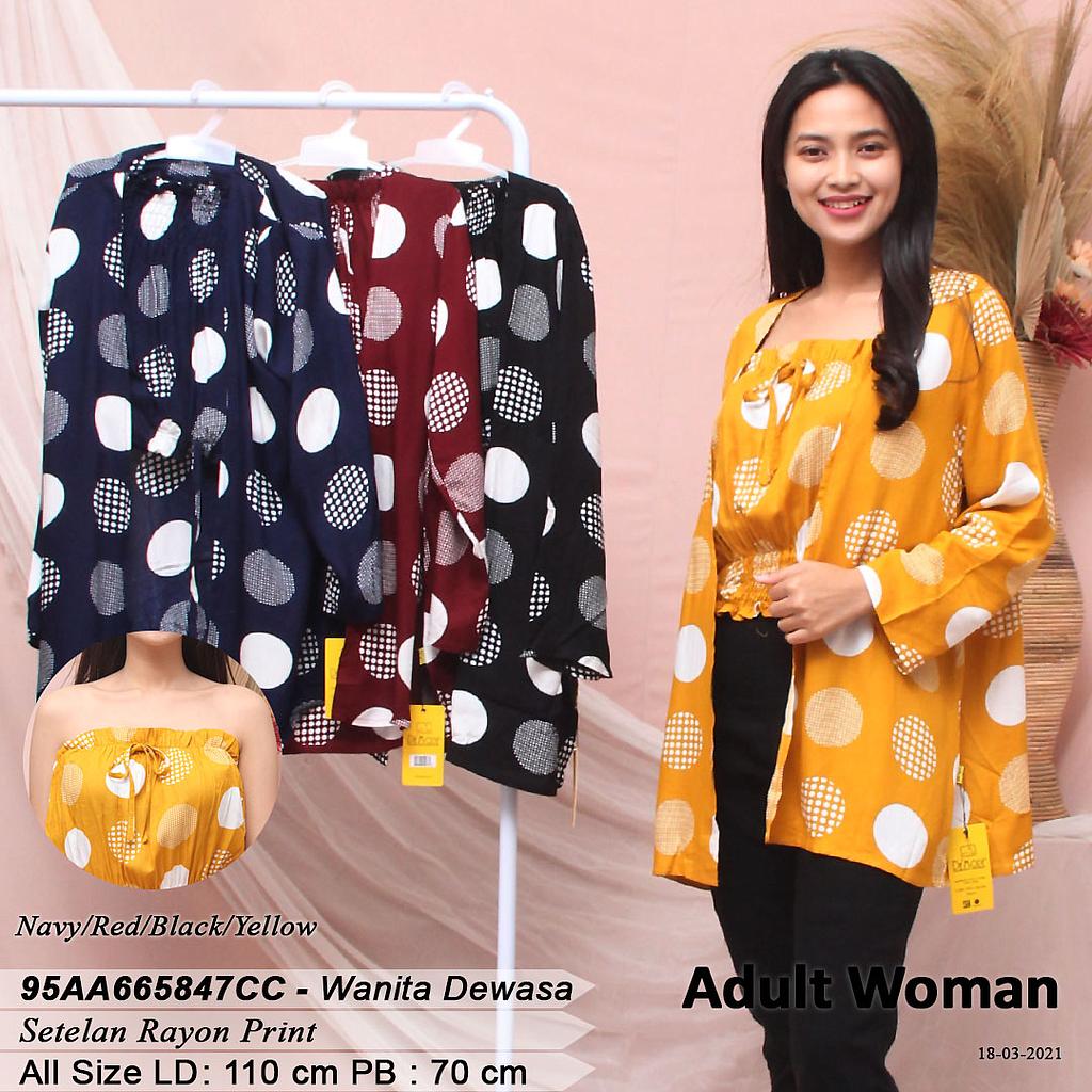 Polka Long sleeve top suit