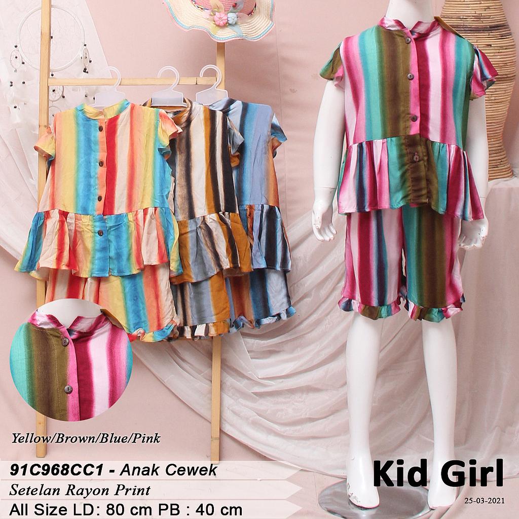 DONNA SET KID VARIASI KANCING FULLPRINT TIEDYE