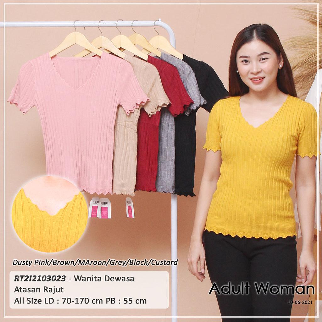 V NECK RAJUT ATASAN POLOS