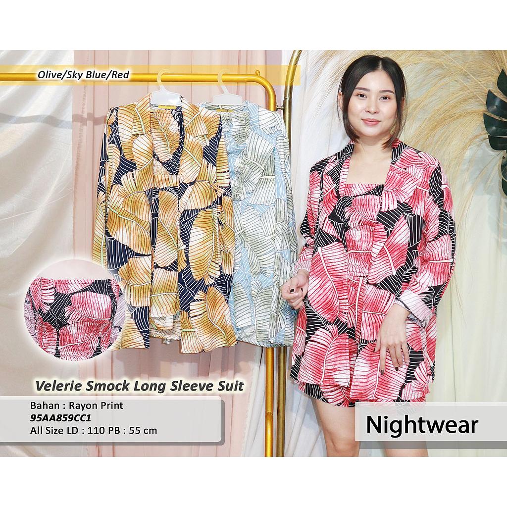 Veleria Smock Long Sleeve Suit
