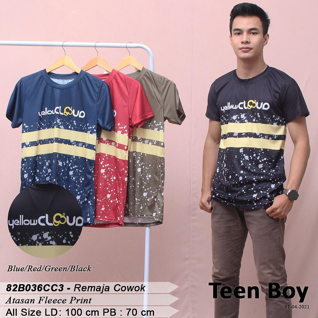 Oblong Yellow Cloud Print