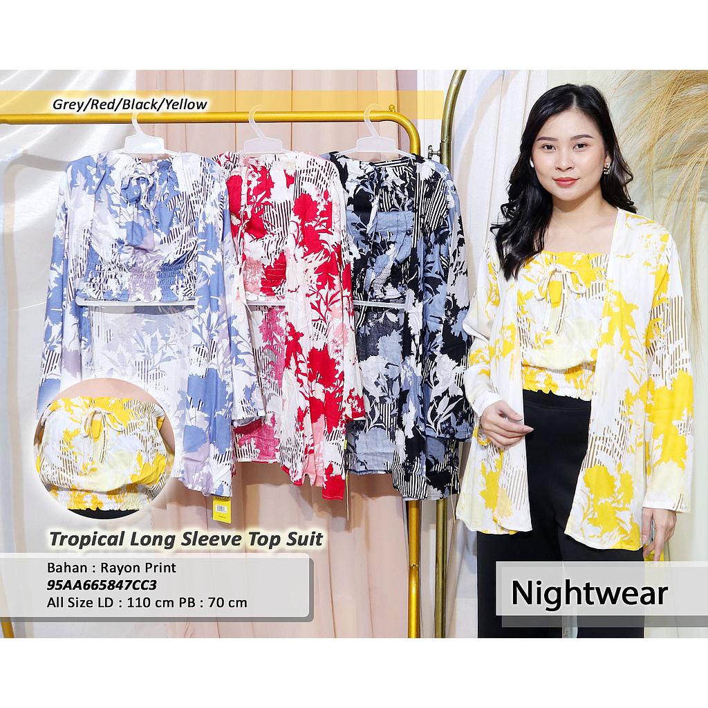 Tropical Long Sleeve Top Suit