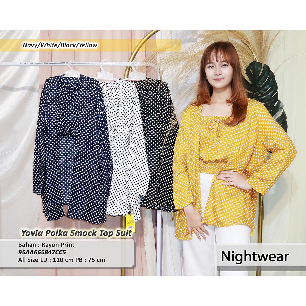 Yovia polka Smock Top suit