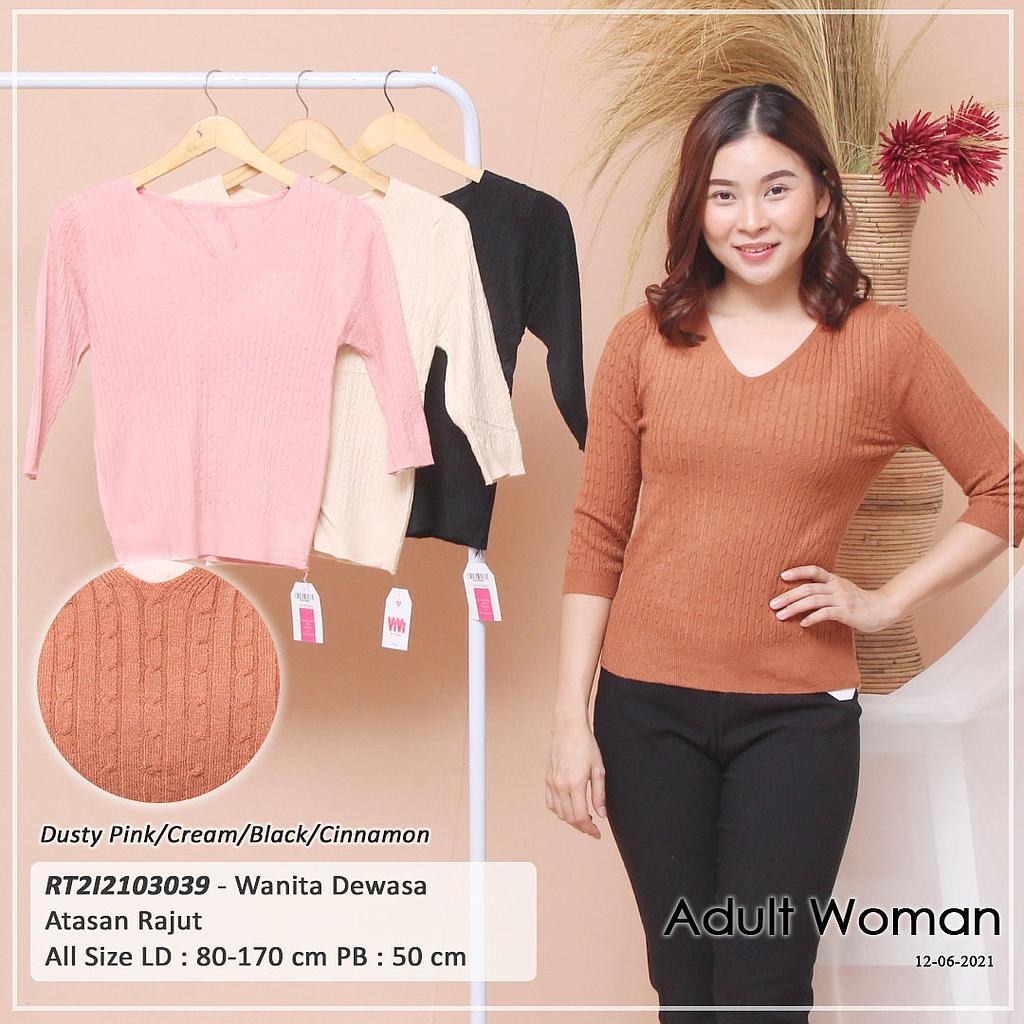 VERME RAJUT V NECK ATASAN
