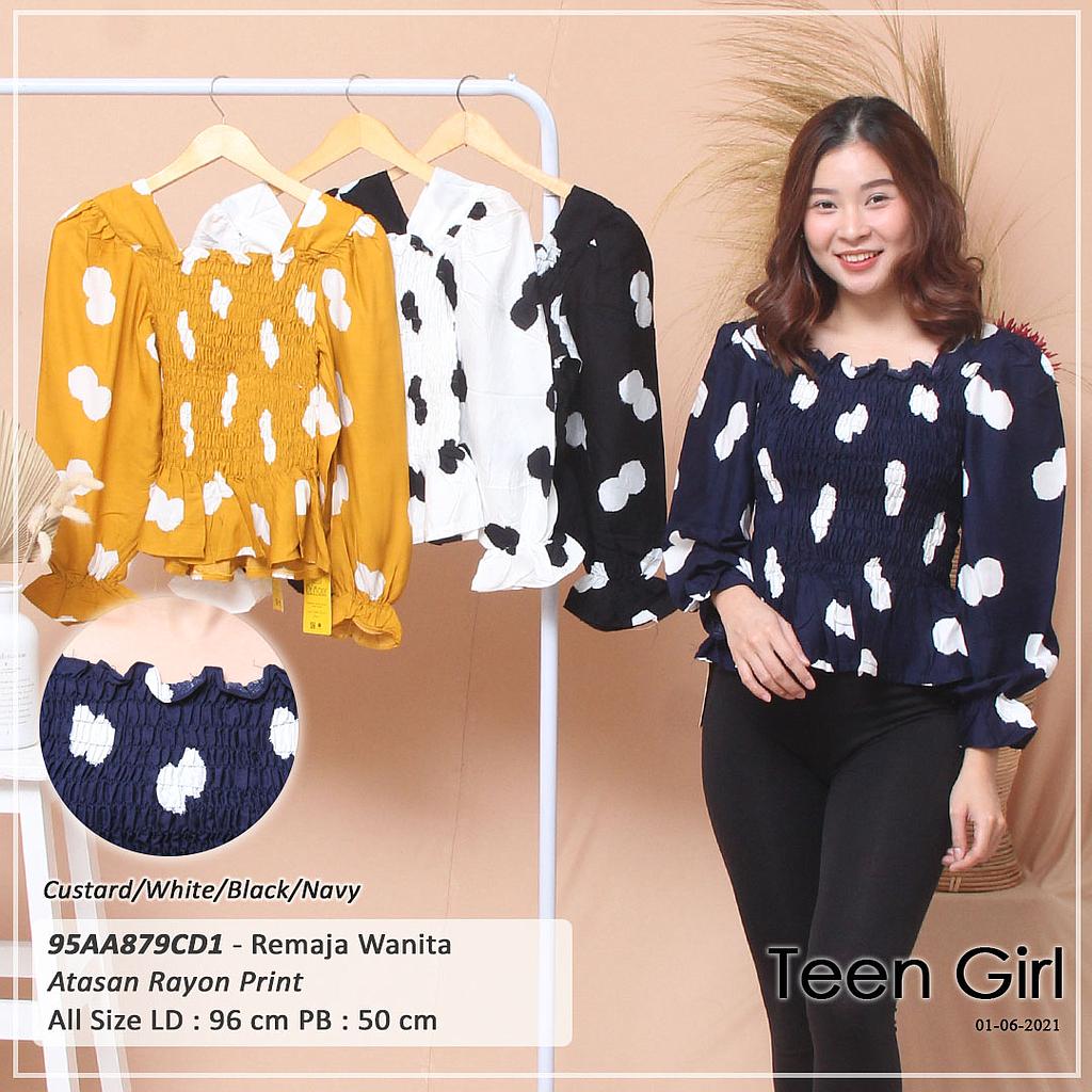 ATASAN RAYON PRINT TGN PJG VARIASI SMOCK KARET