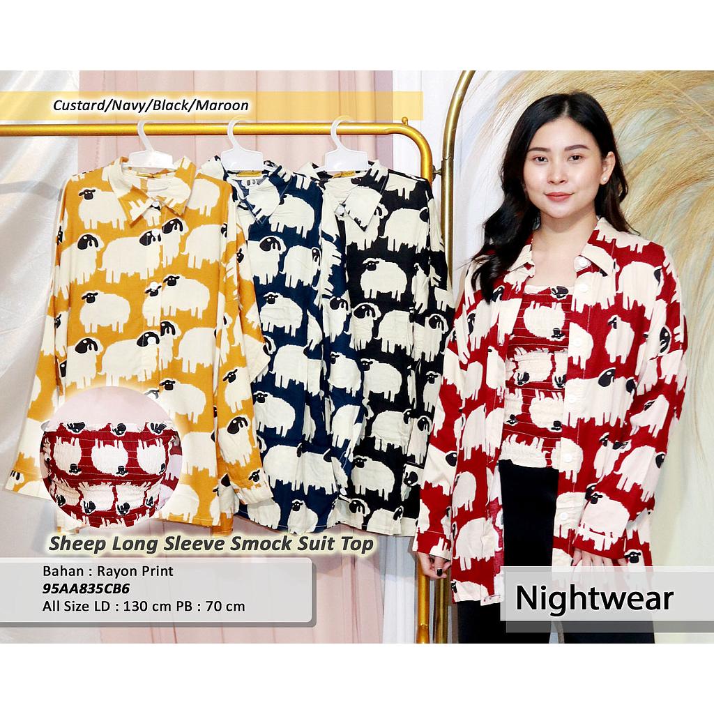 Sheep Long sleeve smock suit top