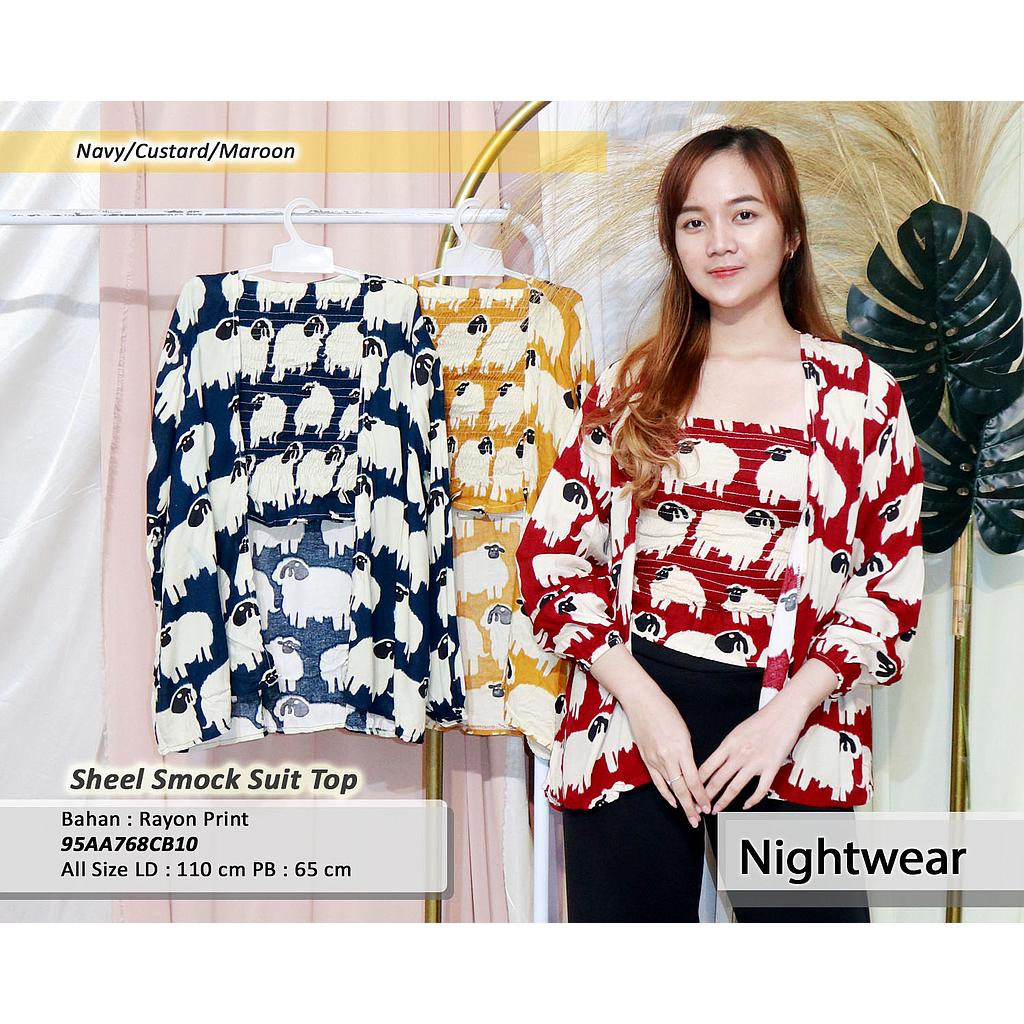 Sheel smock suit top