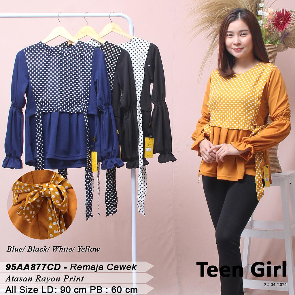 ATASAN VARIASI REMPEL TGN PJG SUSUN VARIASI KARET FULLPRINT ONDE KECIL