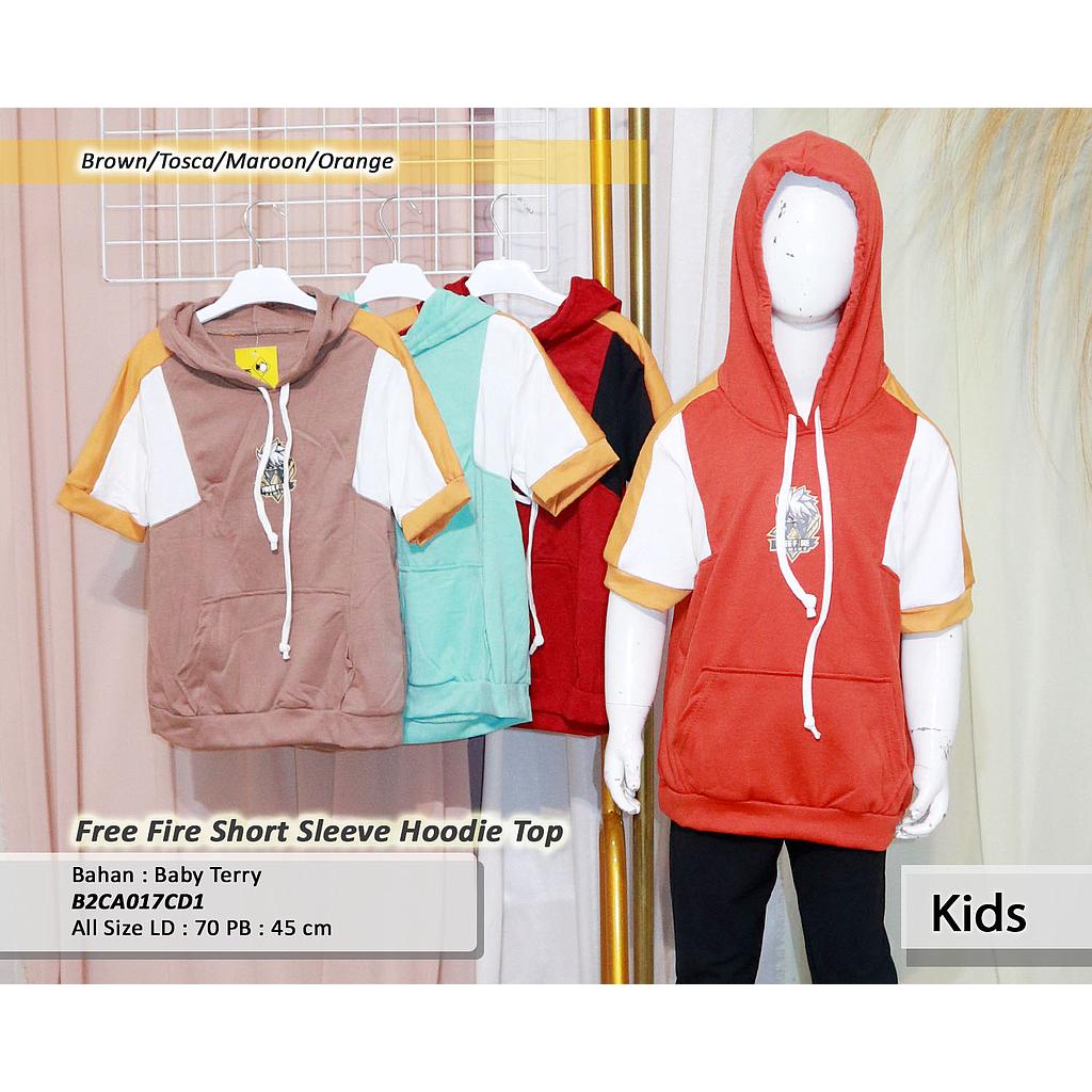 Free fire short sleeve hoodie Top