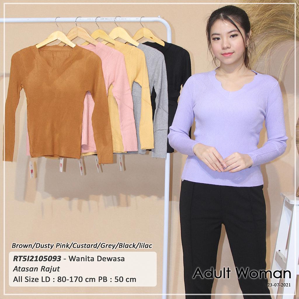 RAJUT V NECK TANGAN PANJANG