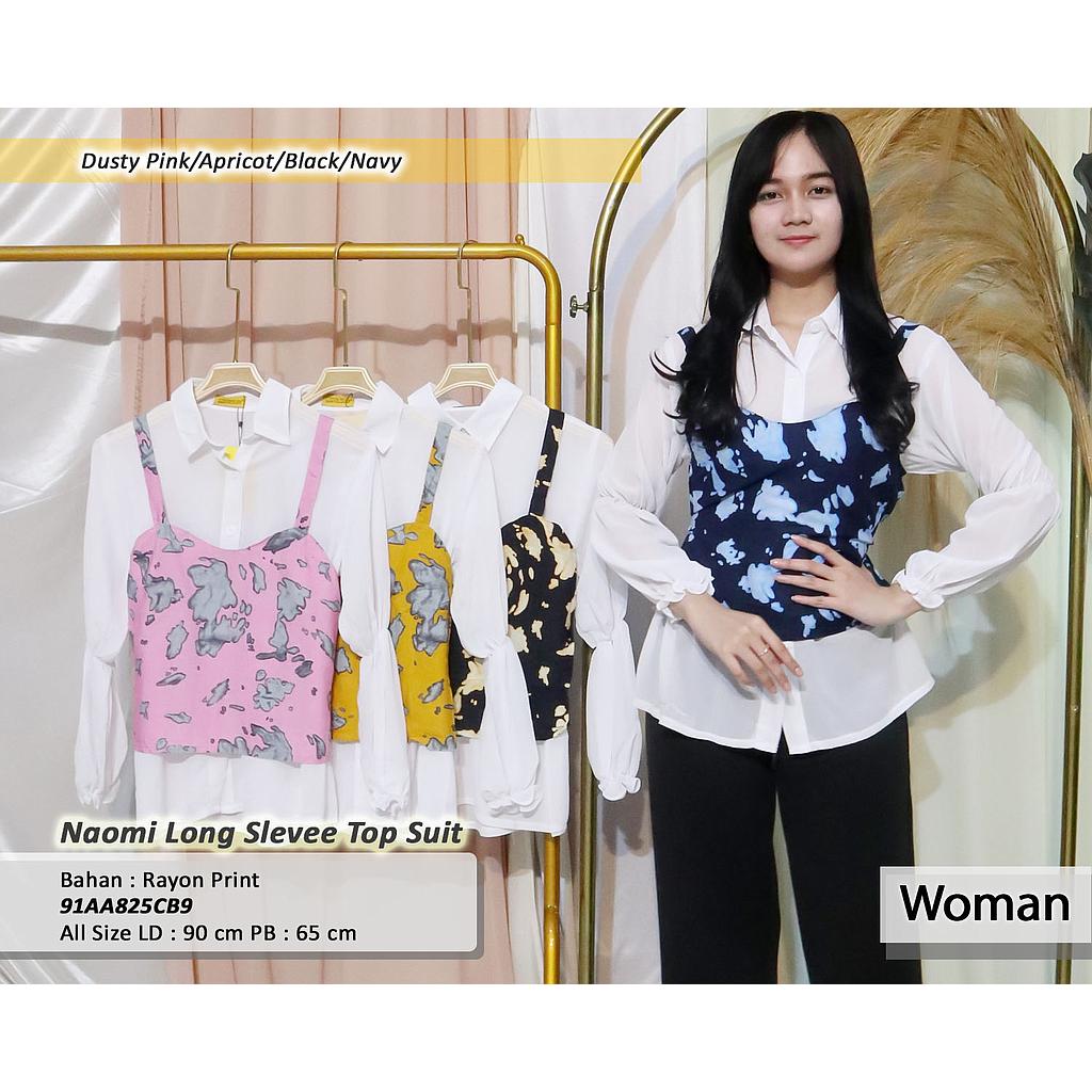 naomi long sleeve top suit