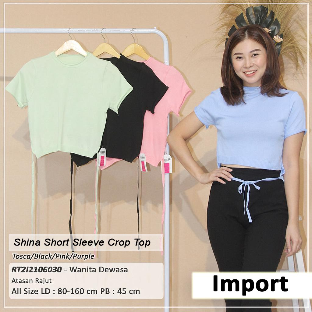 SHINA SHORT SLEEVE CROP TOP