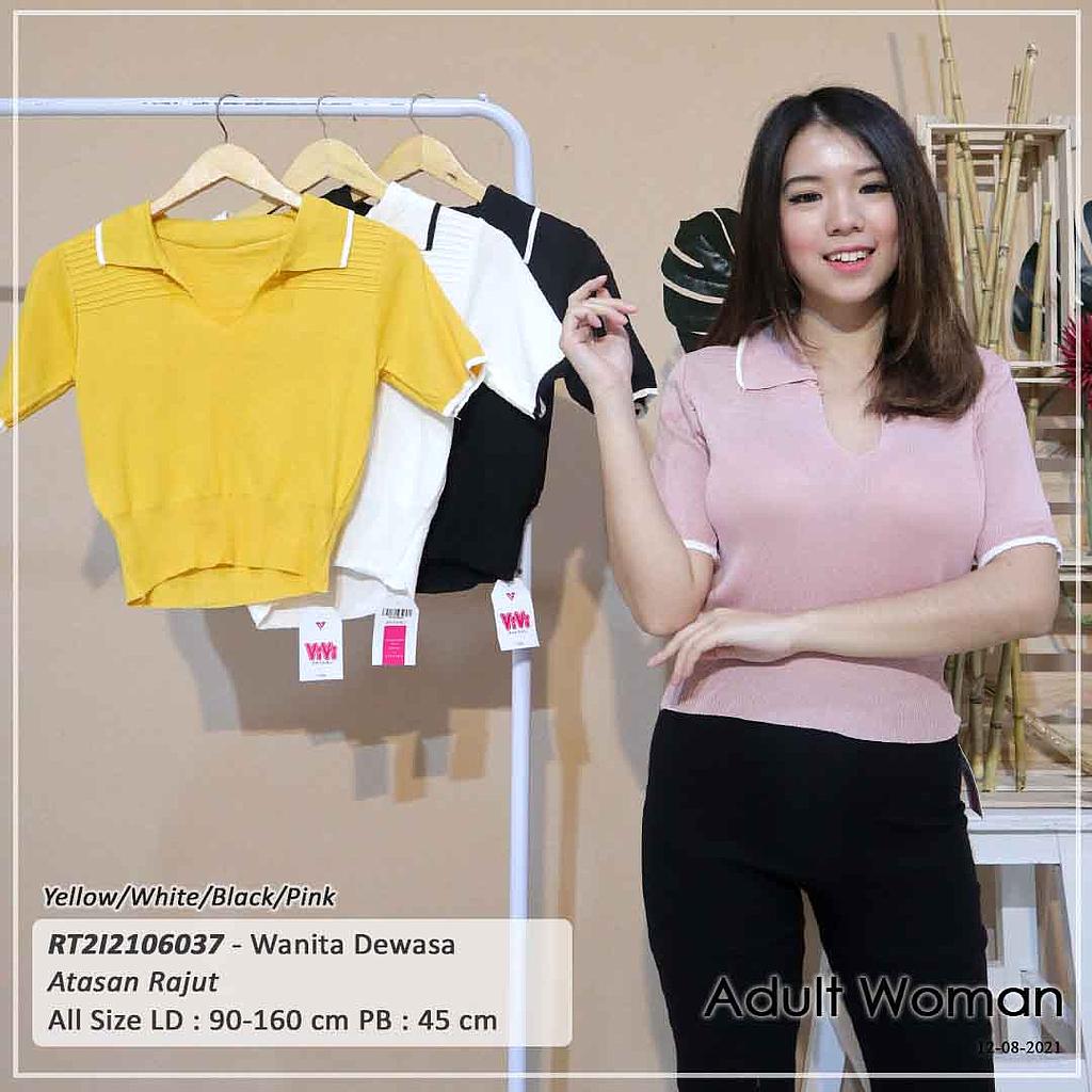 KERAH V NECK RAJUT ATASAN PENDEK