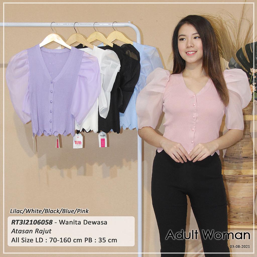 ATASAN RAJUT 3/4 POLOS
