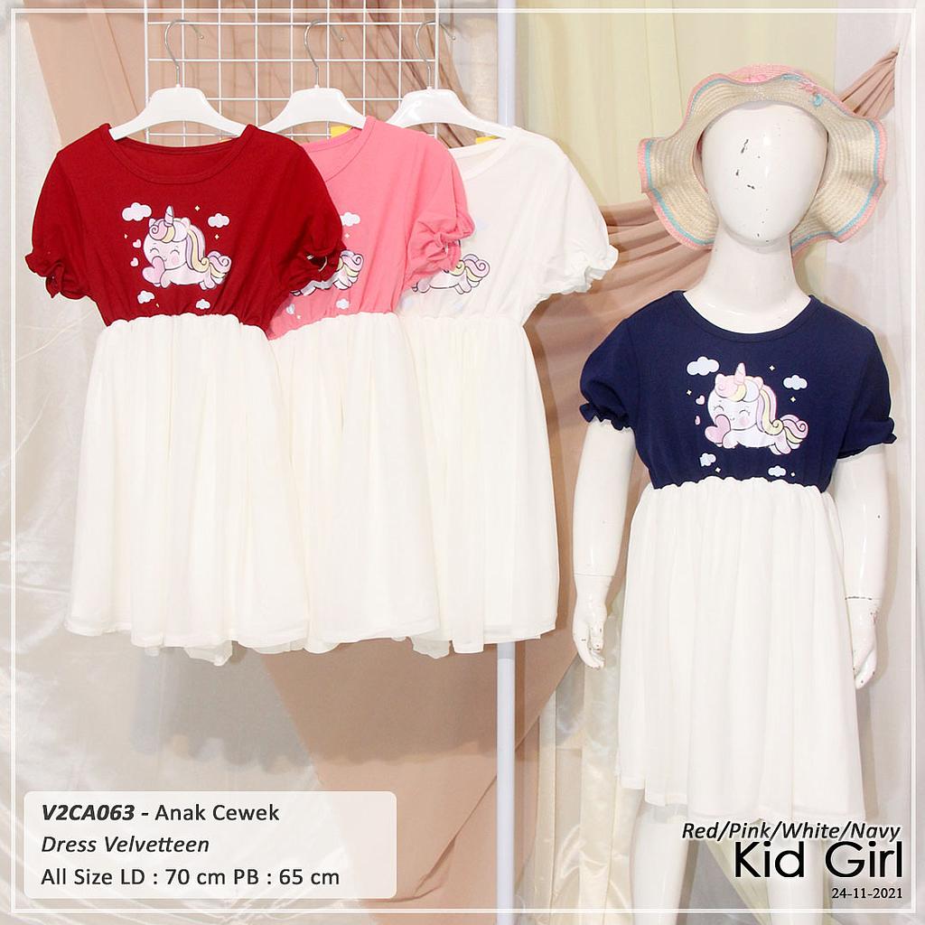 DRESS KOMBINASI TILE FULLPRINT UNICORN 