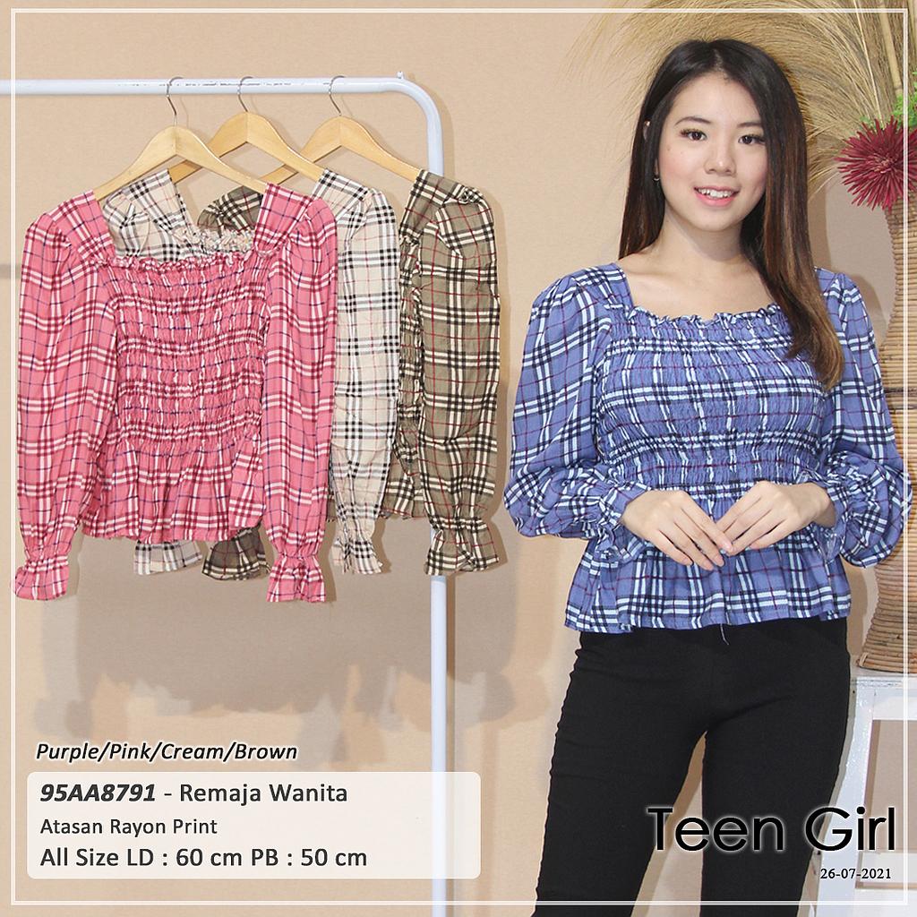ATASAN RAYON PRINT TGN PJG VARIASI SMOCK KARET